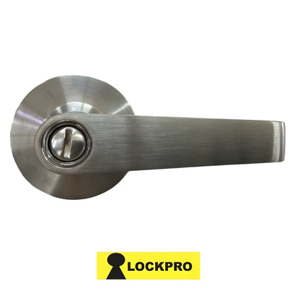 CERRADURA BAÑO CON MANIJA GRADO 2 SATIN NIQUEL SIN LLAVE/BOTON 9802 LOCKPRO