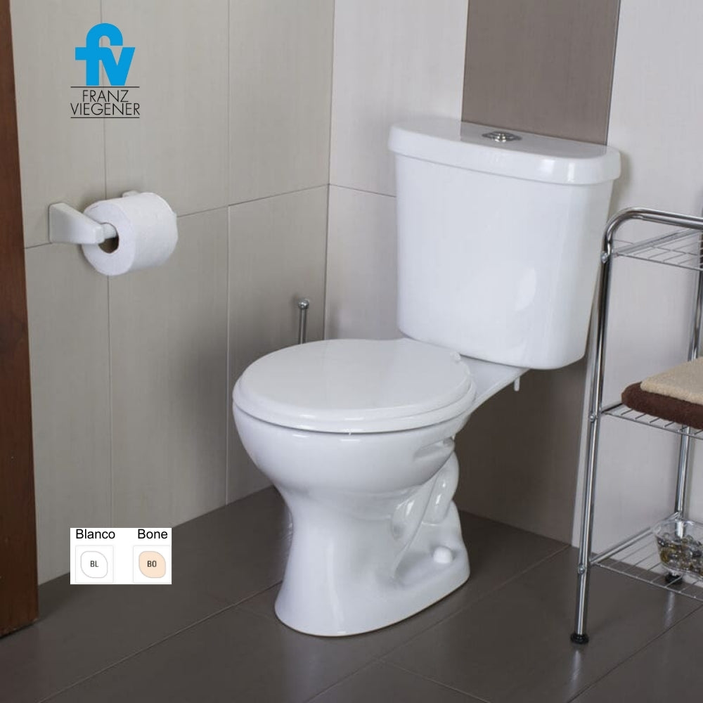INODORO FV DOS PIEZAS ROMA SIMPLE DESCARGA BOTÓN COLOR BLANCO E113-E-BL