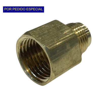 CONECTOR FLARED MACHO-HEMBRA DE 3/8 PULGADAS X 1/2 PULGADAS PARA GAS