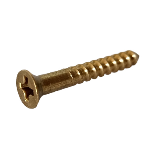 TORNILLO PARA MADERA CAB PLANA PHILLIPS LATON #6 x 1 PULGADAS
