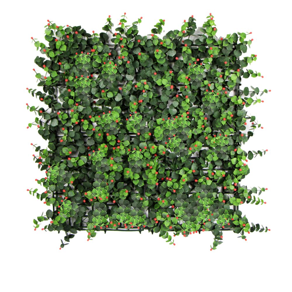 FOLLAJE ARTIFICIAL PARA PARED 50X50CM KISSING LEAVES A011-RED