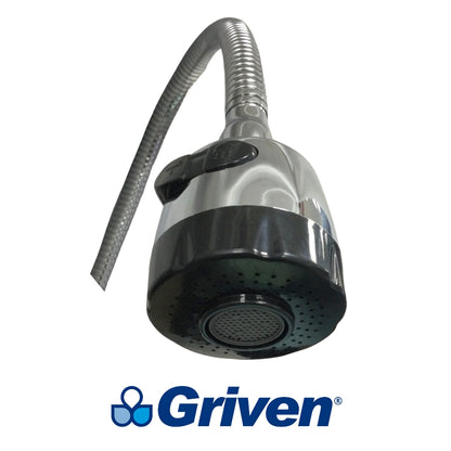 LLAVE DOBLE CUELLO FLEXIBLE DE FREGADOR GRIVEN GV-FXN-CR