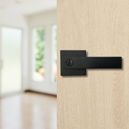 CERRADURA DE MANIJA DE BAÑO NEGRO MATE 9807 LOCKPRO