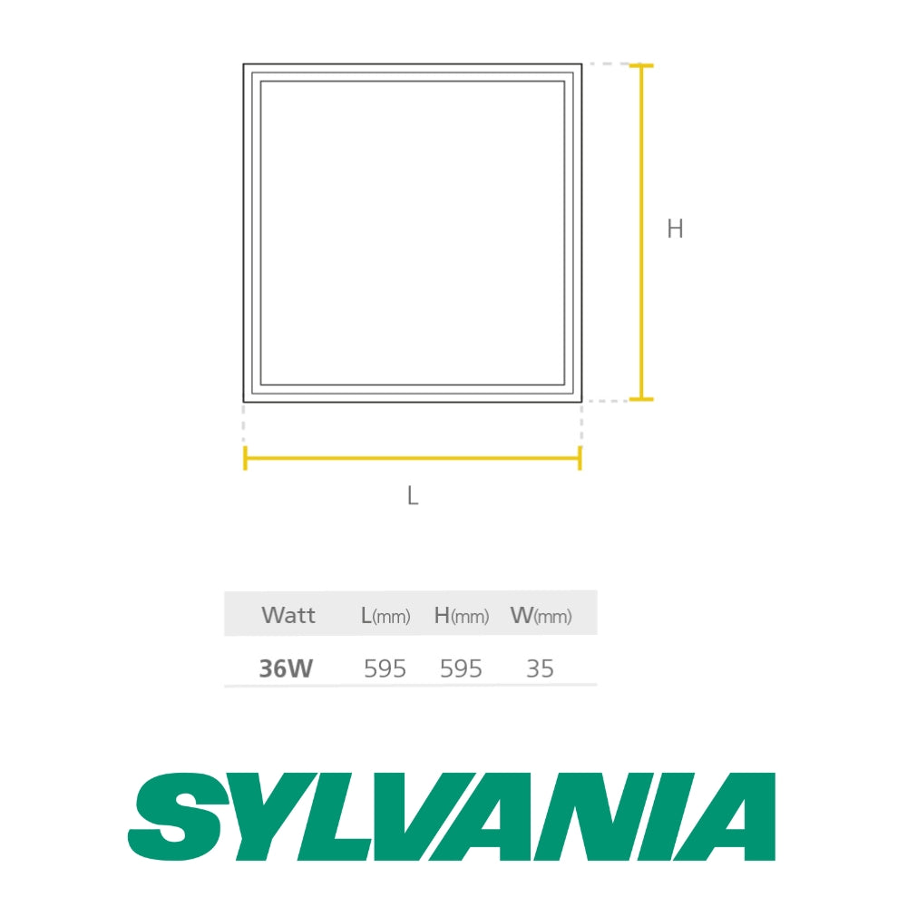 LAMPARA LED 2X2 36W SYLVANIA