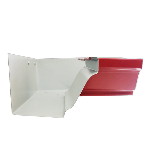 ESCUADRA EXTERNA PARA CANAL DE TECHO 6 PULGADAS ACABADO ROJA