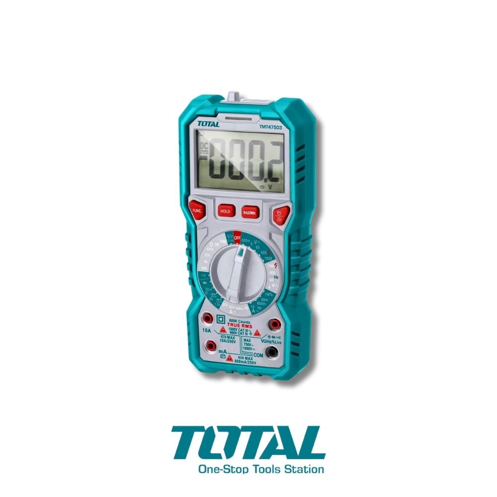 MULTIMETRO DIGITAL TOTAL 6000 COUNTS RMS TMT47503