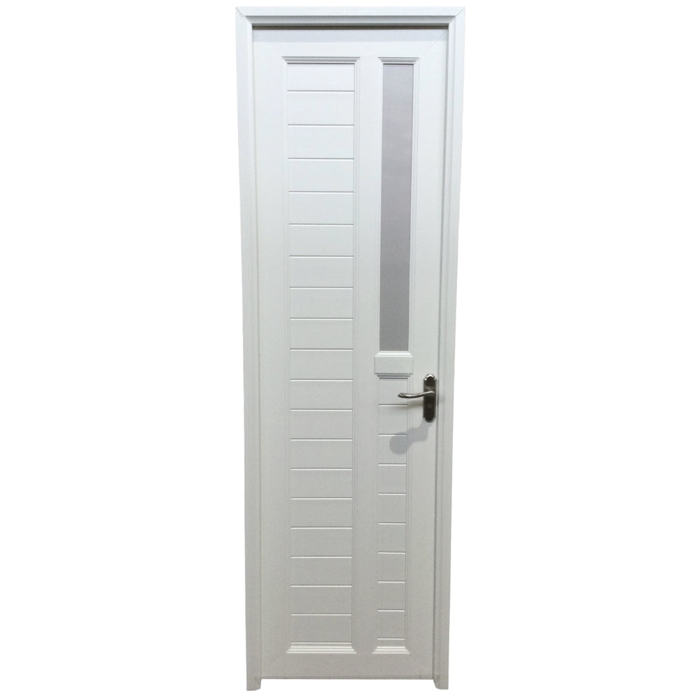 PUERTAS UPVC 2X7 CON MARCO 75MM BLANCO IZQUIERDA PG04  CON BISAGRAS Y CERRADURA