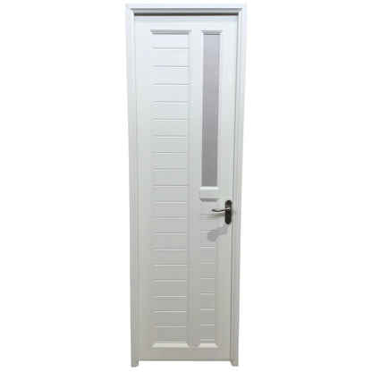 PUERTAS UPVC 2X7 CON MARCO 75MM BLANCO IZQUIERDA PG04  CON BISAGRAS Y CERRADURA