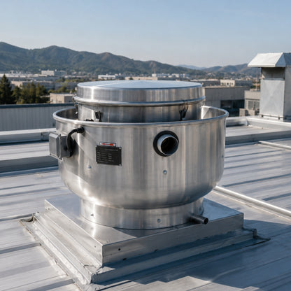 EXTRACTOR CENTRIFUGO DE DESCARGA VERTICAL PARA CAMPANA RCF-400 SIN MOTOR