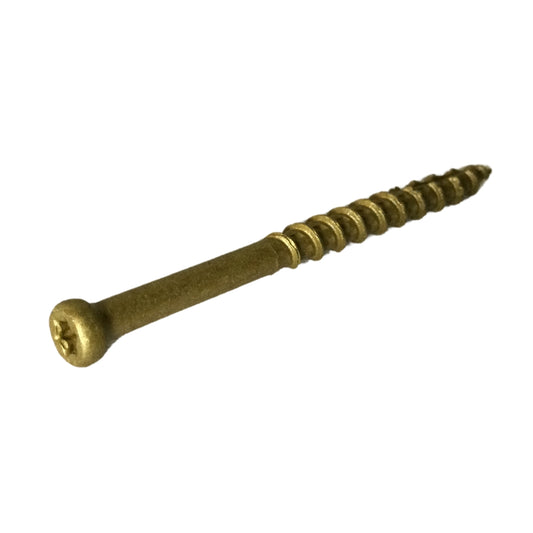 TORNILLO CABEZA RECORTADA COLOR LATON XL 1500 #8 x 2 PULGADAS 51660