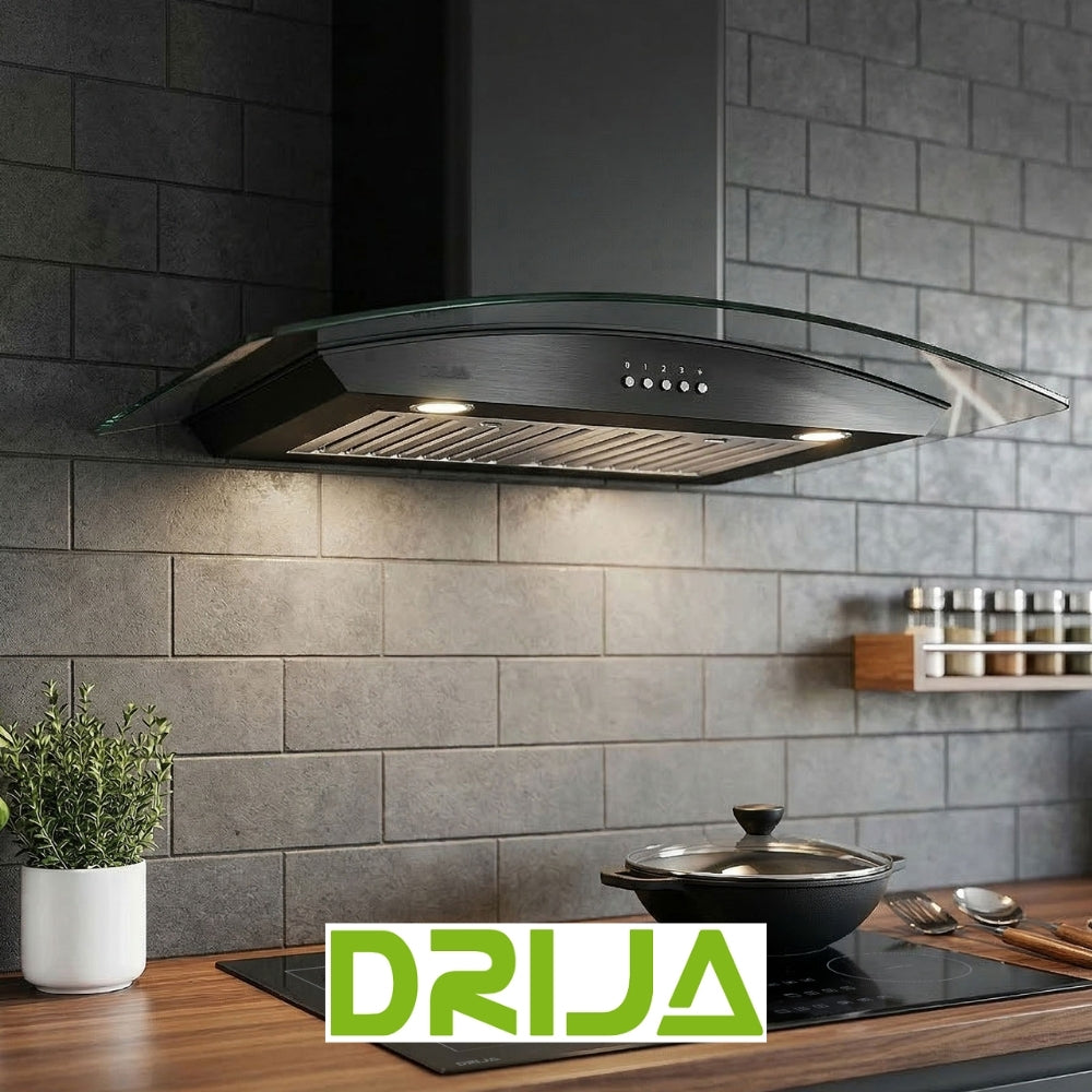 EXTRACTOR DE GRASA DRIJA  TIPO CAMPANA 76 CM NEGRO MATE  (GALAXY 76 BLACK)