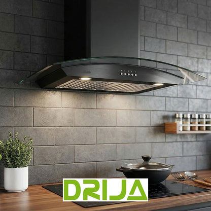 EXTRACTOR DE GRASA DRIJA  TIPO CAMPANA 76 CM NEGRO MATE  (GALAXY 76 BLACK)