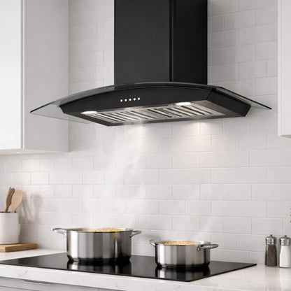EXTRACTOR DE GRASA DRIJA  TIPO CAMPANA 76 CM NEGRO MATE  (GALAXY 76 BLACK)