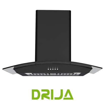 EXTRACTOR DE GRASA DRIJA  TIPO CAMPANA 76 CM NEGRO MATE  (GALAXY 76 BLACK)