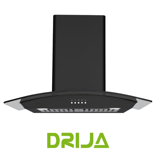 EXTRACTOR DE GRASA DRIJA  TIPO CAMPANA 76 CM NEGRO MATE  (GALAXY 76 BLACK)