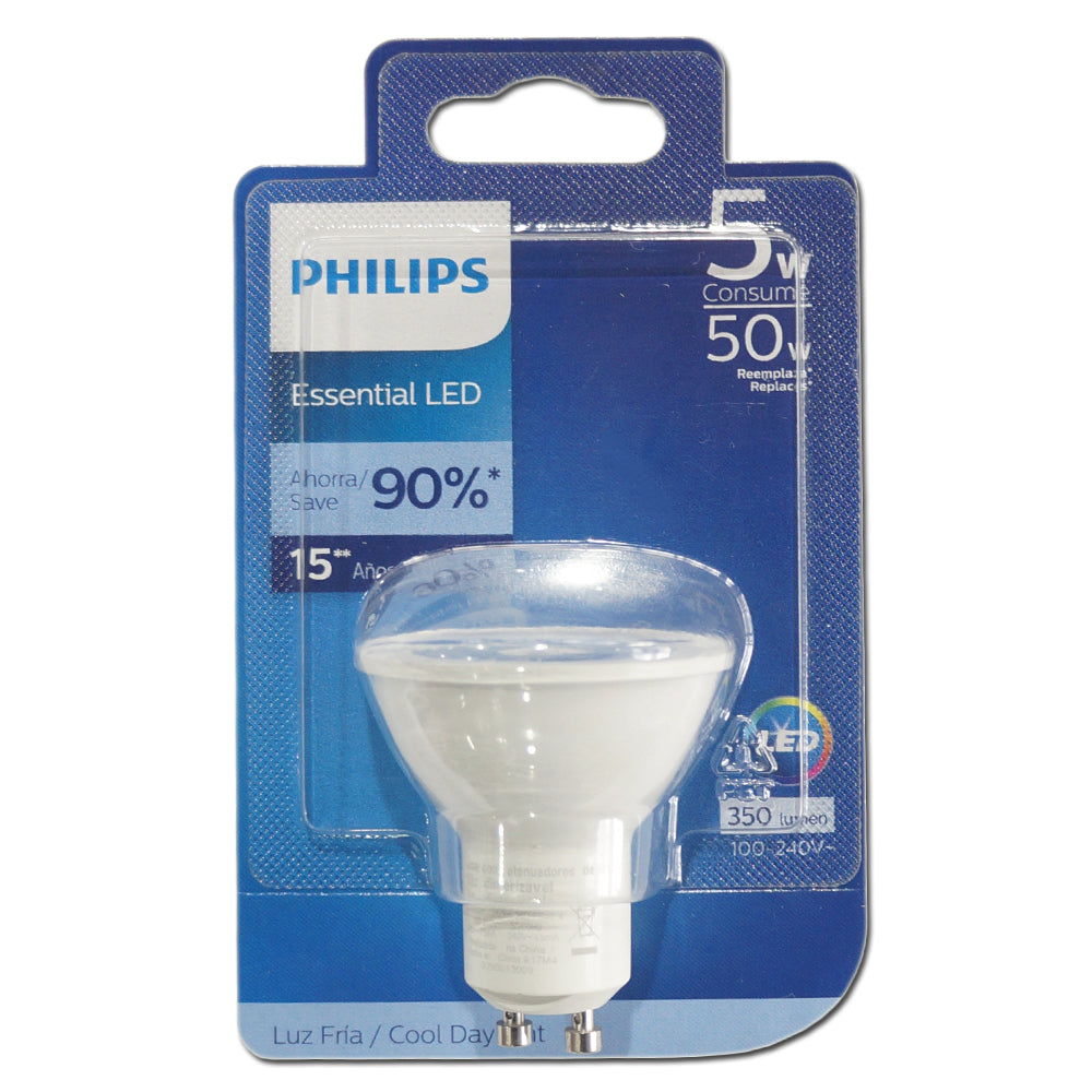 BOMBILLOS LED SPOT 5-50 WATTS GU10 865 100-240 VOLTIOS 36D ND 6 PHILLIPS