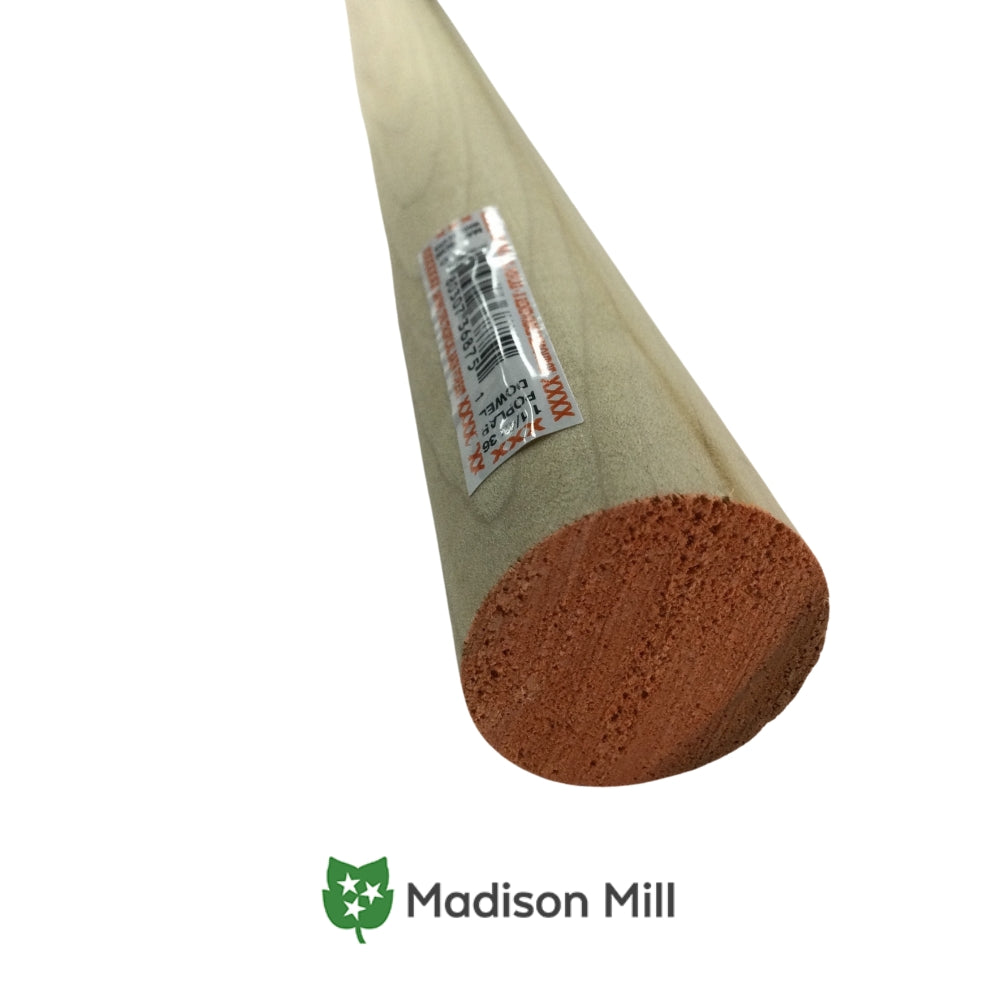 TARUGO DE MADERA REDONDO 1-1/4 PULGADAS X 36 PULGADAS POPLAR 436562