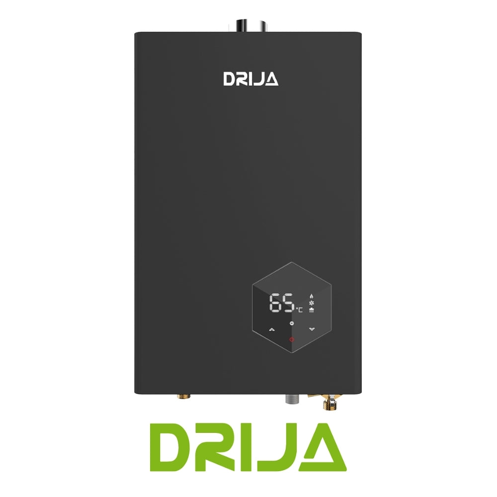 CALENTADOR DE AGUA A GAS DRIJA, 10 L, PANTALLA LED TACTIL, COLOR NEGRO