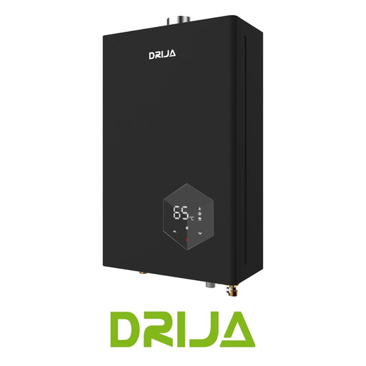 CALENTADOR DE AGUA A GAS DRIJA, 10 L, PANTALLA LED TACTIL, COLOR NEGRO