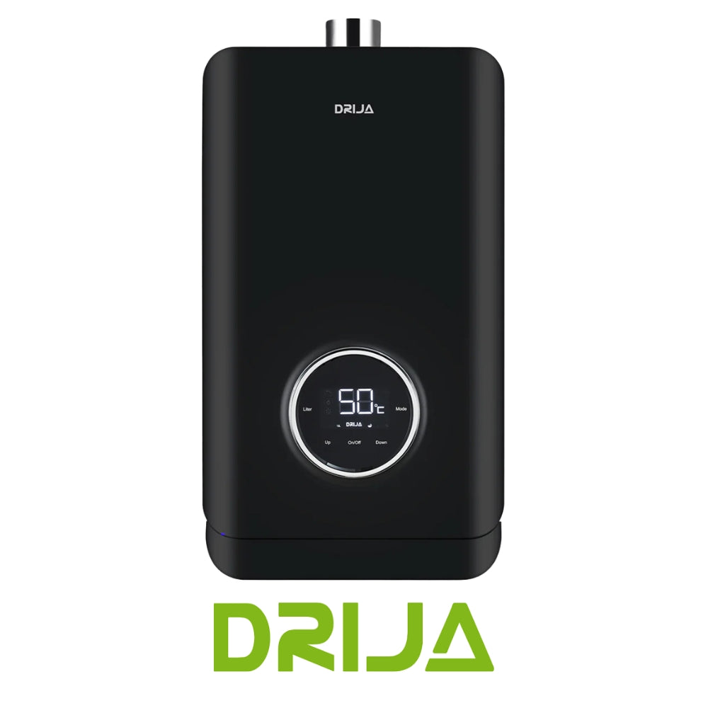 CALENTADOR DE AGUA A GAS DRIJA, 13 L, PANTALLA LED TACTIL, COLOR BLACK, CLT13L BLACK