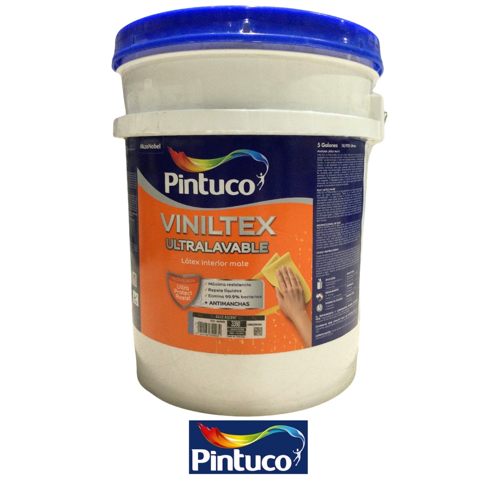 PINTURA VINILTEX ULTRALAVABLE MATE BASE ACCENT  5GL (18.925L) PINTUCO
