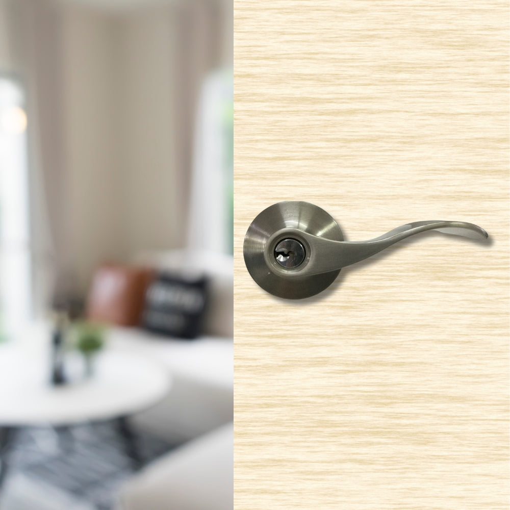 CERRADURADE LEVER JAEN LLAVE-BOTON SATIN NIQUEL TOLEDO