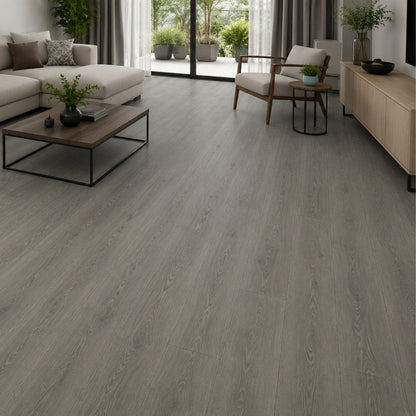 PISO LAMINADO PVC-SPC ROBLE GRIS 18CM*122CM*4.0MM (2.196M2 X CAJA) SPC-3001