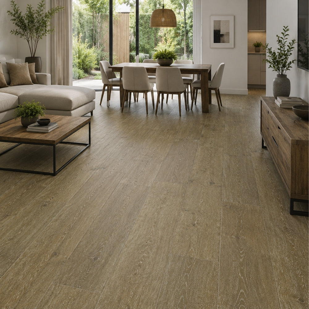 PISO LAMINADO PVC-SPC ROBLE CELTICO 18CM*122CM*4.0MM (2.1960 M2 X CAJA) SPC-JZ5006