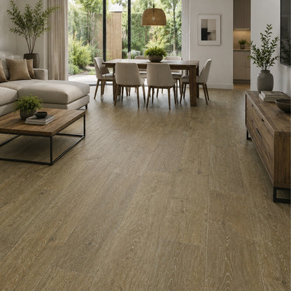 PISO LAMINADO PVC-SPC ROBLE CELTICO 18CM*122CM*4.0MM (2.1960 M2 X CAJA) SPC-JZ5006