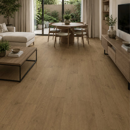 PISO LAMINADO PVC-SPC CEDRO ROJO OCCIDENTAL 18CM*122CM*4.0MM (2.1960 M2 X CAJA) SPC-3009