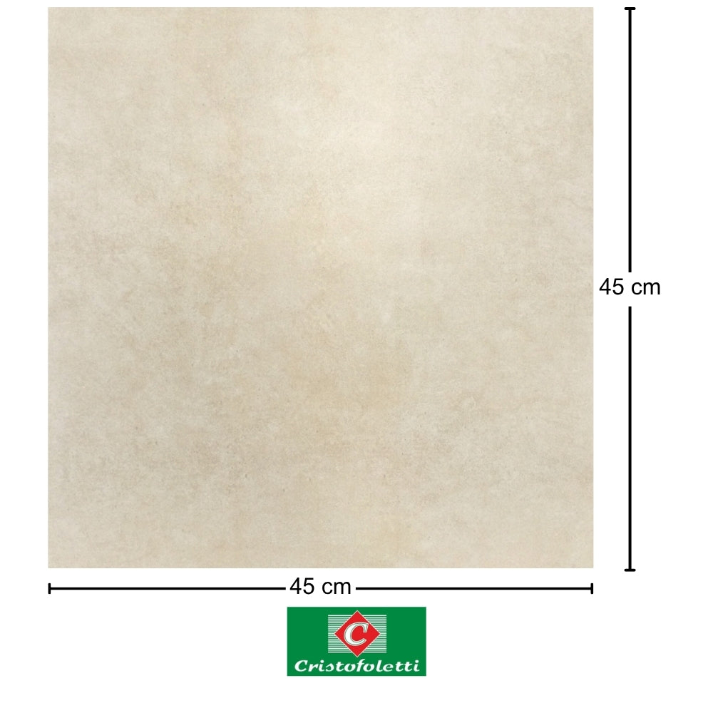 PISO CERAMICO CRISTOFOLETTI 45351 CONCRET BEGE 45x45CM 2.25M2/CAJA