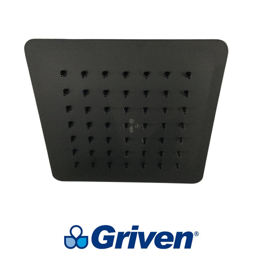 REGADERA PARA DUCHA CABEZA CUADRADA 6 PULGADAS NEGRA GRIVEN GV-SHB6-S
