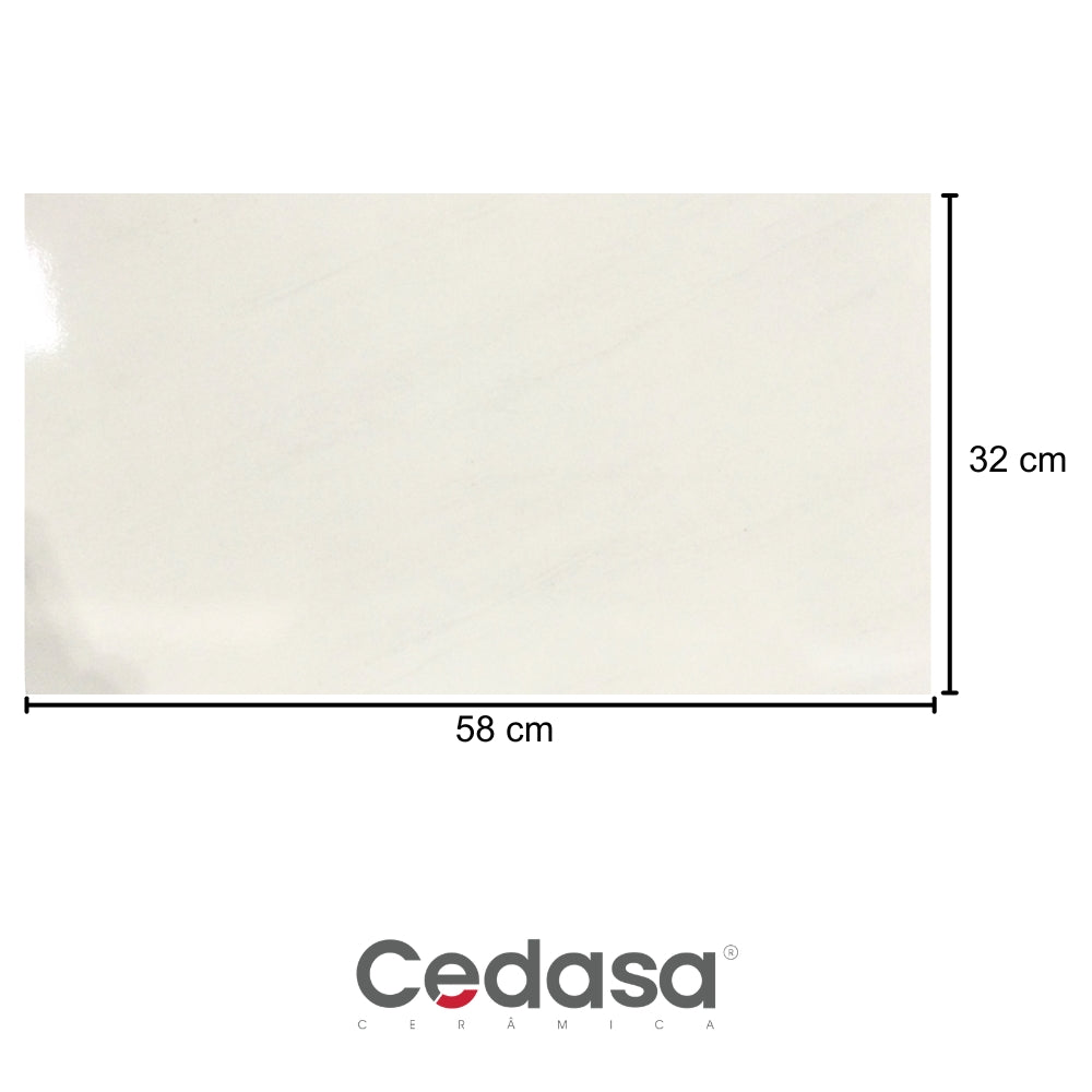 REVESTIMIENTO CERAMICO CEDASA CARRARA BRANCO 32X58CM 2.02M2/CAJA