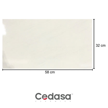 REVESTIMIENTO CERAMICO CEDASA CARRARA BRANCO 32X58CM 2.02M2/CAJA