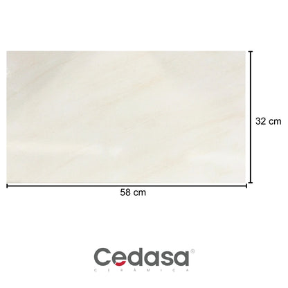 REVESTIMIENTO CERAMICO CEDASA CARRARA BEIGE 32X58CM 2.02M2/CAJA
