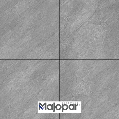 PISO CERAMICO MAJOPAR IMPERIALLE GRAY RUSTICO INTERIOR/EXTERIOR 75X75CM 2.28M2/CAJA IMPERMEABLE