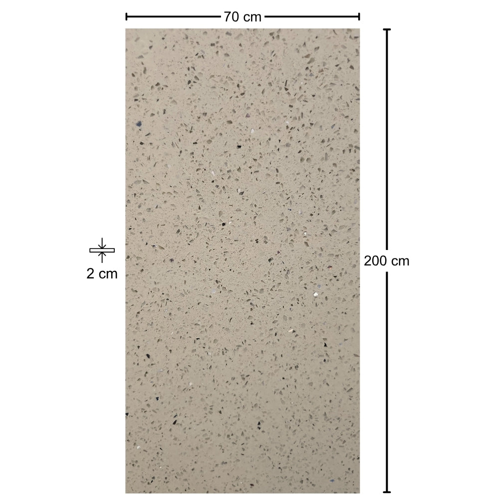 PLANCHA DE CUARZO CREAM STELLAR 200CM X 70CMX2CM