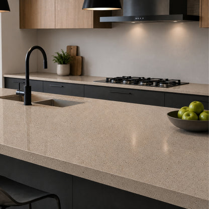 PLANCHA DE CUARZO CREAM STELLAR 200CM X 70CMX2CM