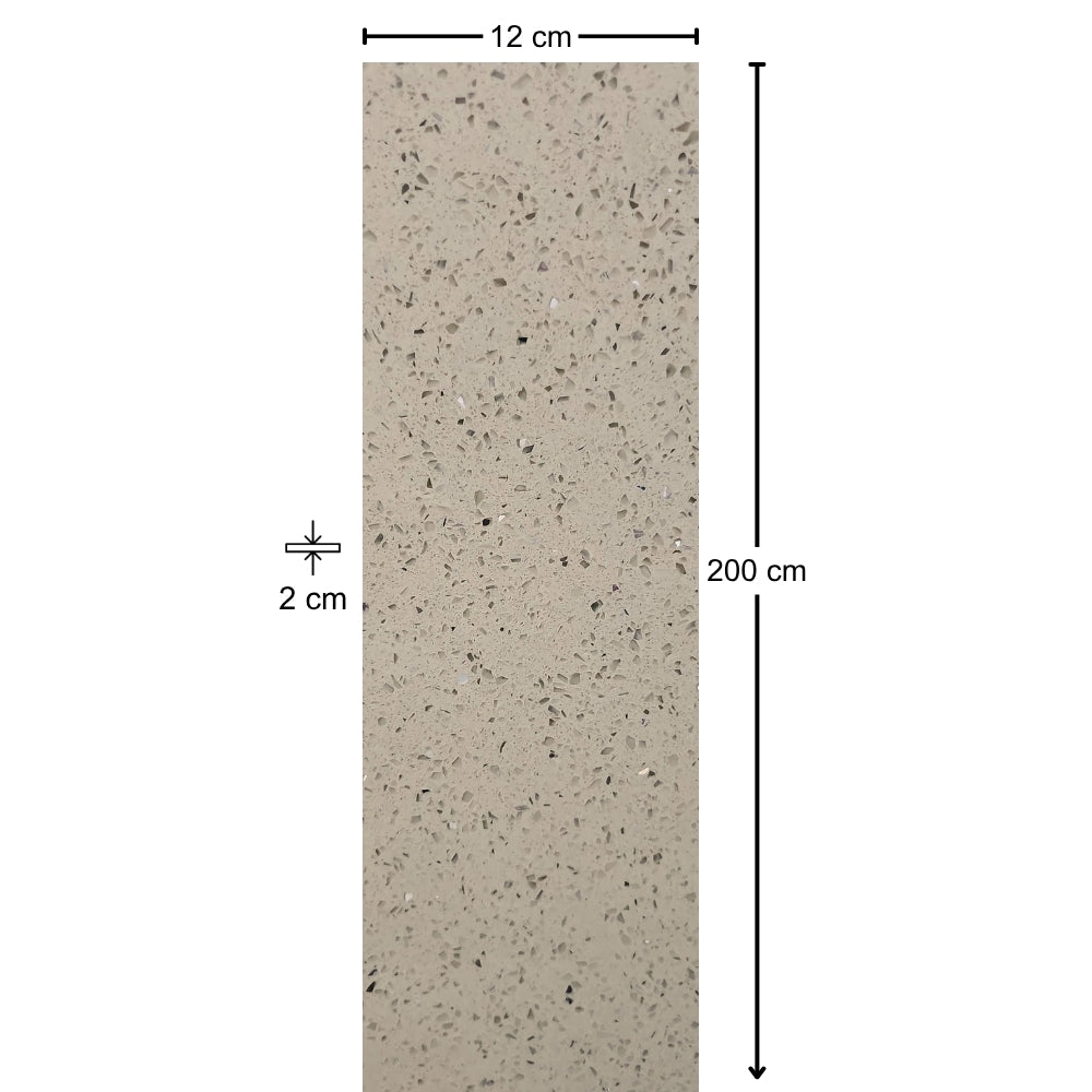 ZOCALO DE CUARZO CREAM STELLAR  200CM X 12CM X 2CM