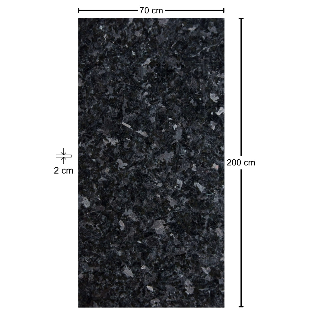 SOBRE DE GRANITO ANGOLA BLACK  2M LARGO X 0.70 M X 0.020 M ESPESOR