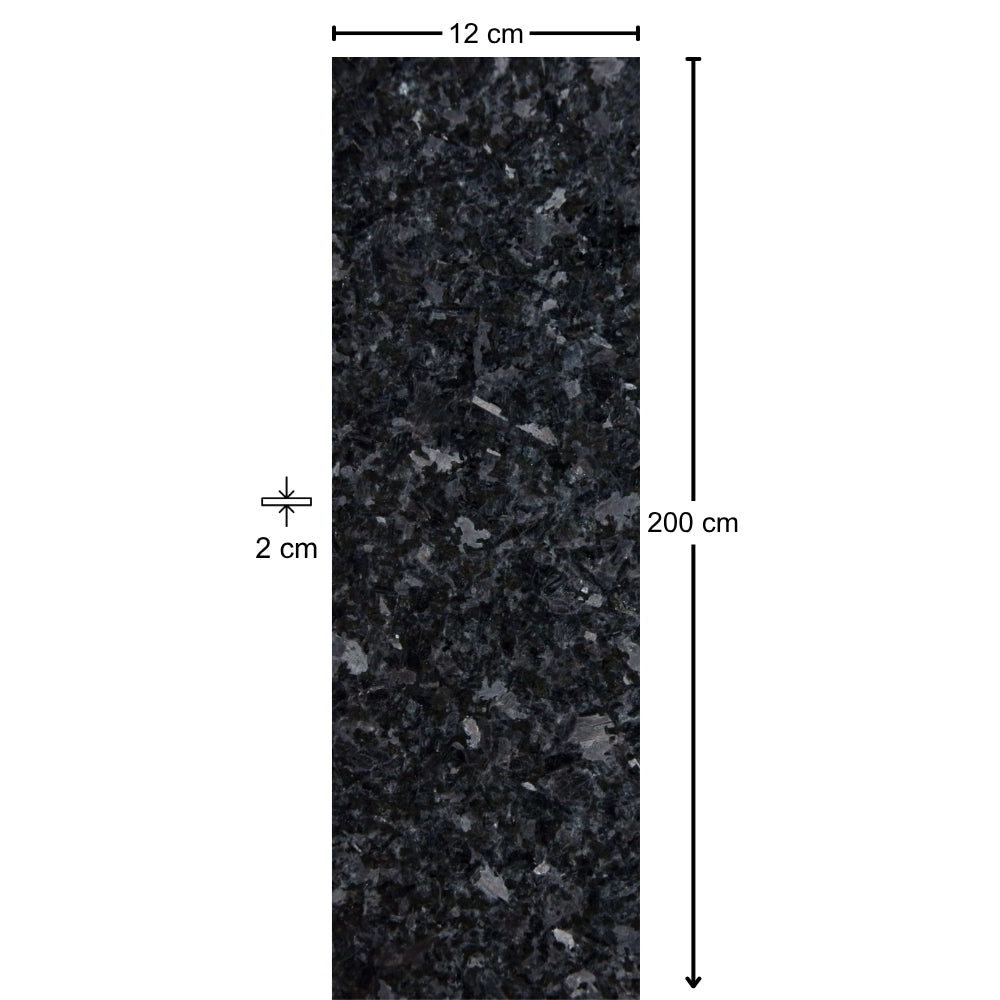 ZOCALO DE GRANITO  ANGOLA BLACK   DE 2MX0.12M ANCHO X 0.020M ESPESOR