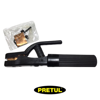 PORTA ELECTRODO PRETUL 300 AMP 345 gr CABLE 3 AWG