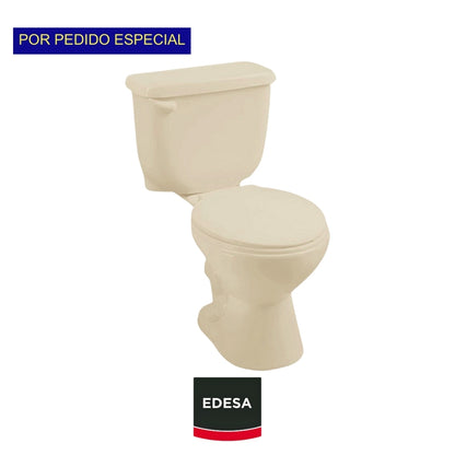 INODORO DOS PIEZAS REDONDO COLOR BONE CAMPEON HET EDESA