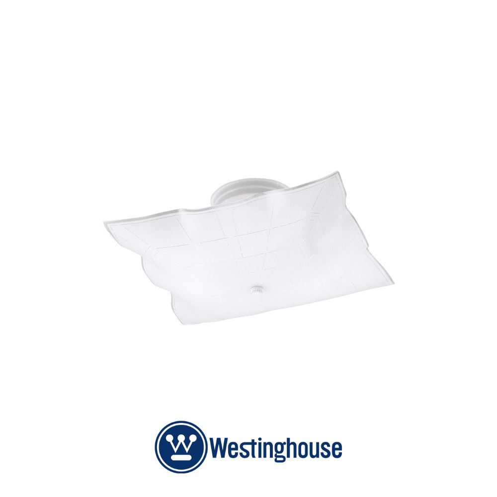 LAMPARA DE TECHO 2LUZ RECTANGULAR BLANCA