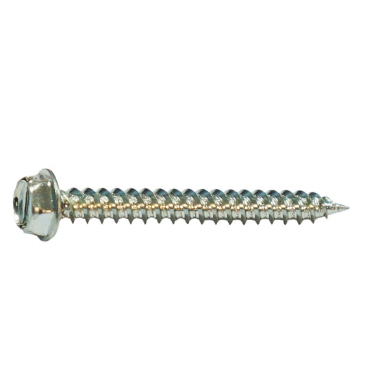 TORNILLO HEXAGONAL GALVANIZADO PUNTA FINA #8 X 1 1/2 PULGADAS PARA TEJAS PLASTICAS