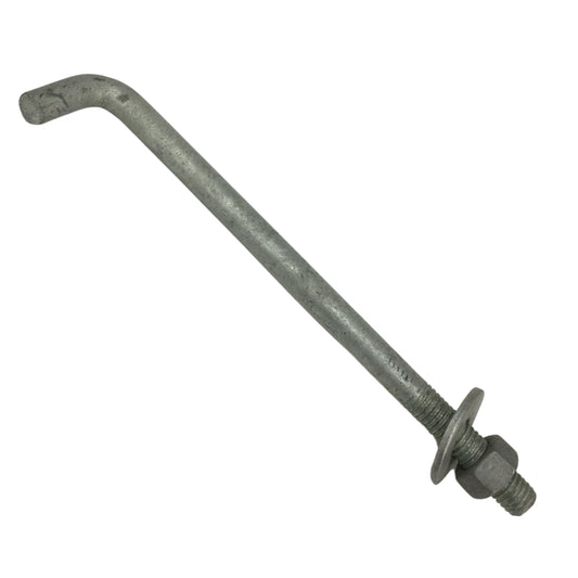 PERNO DE ANCLAJE EN L GALVANIZADO EN CALIENTE 1/2 PULGADAS-13 x 8 PULGADAS ROSCA ESTANDAR