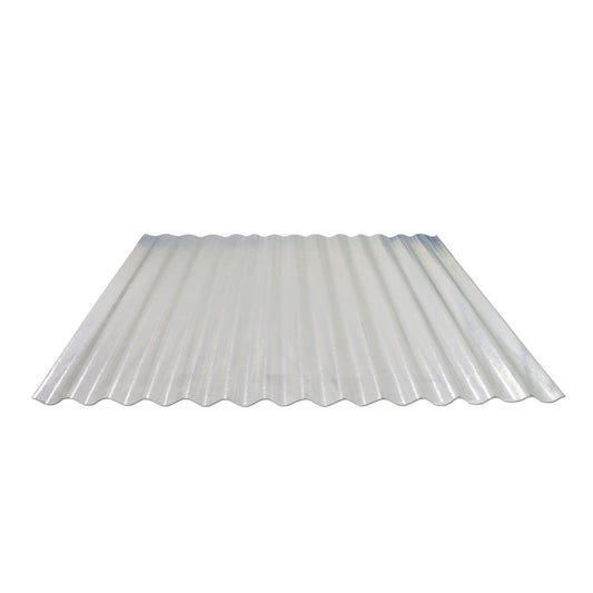LAMINA DE FIBRA DE VIDRIO TRANSPARENTE PARA TECHO CORRUGACION CORRIENTE 1.07m X 2.44m (42in X  8ft) STABILLIT
