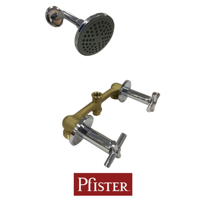 LLAVE PARA DUCHA DE 2 MANIJAS CRUZ ACABADO CROMADO 807-CSCC PRICE PFISTER