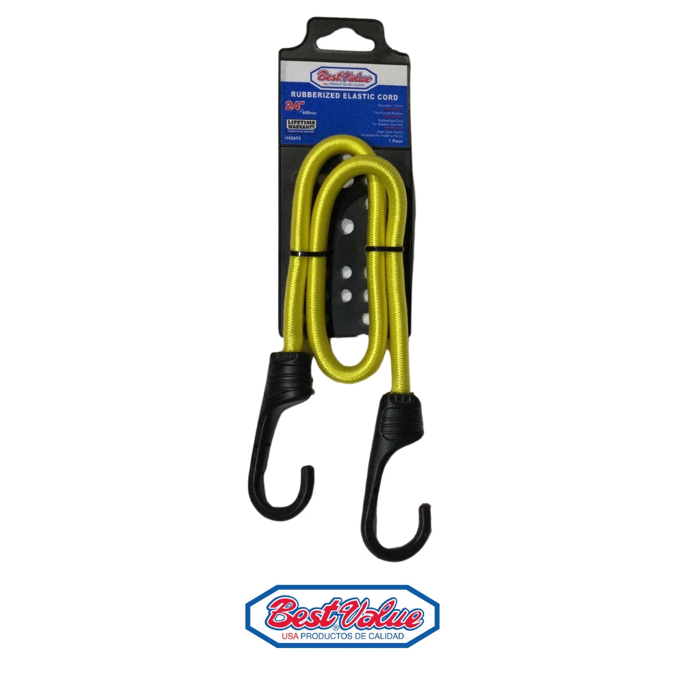 CORDON ELASTICO  24 PULGADAS GANCHO FORRADO BEST VALUE