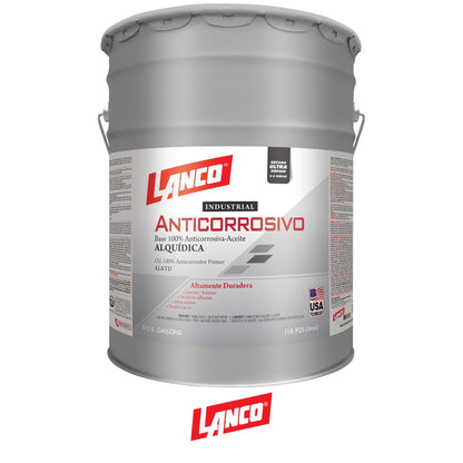 PINTURA ANTICORROSIVO INDUSTRIAL GRIS 5 GALONES AC3438-2 LANCO